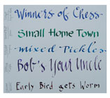 colored title samples